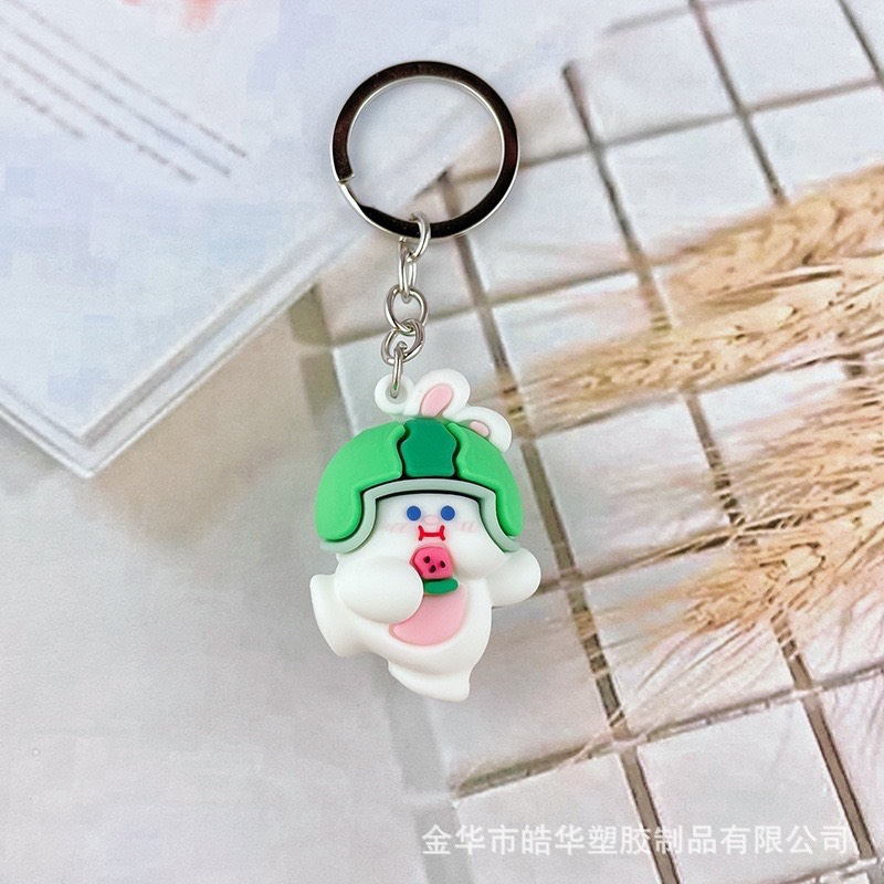 Móc khóa con vật đội mũ đáng yêu làm quà tặng