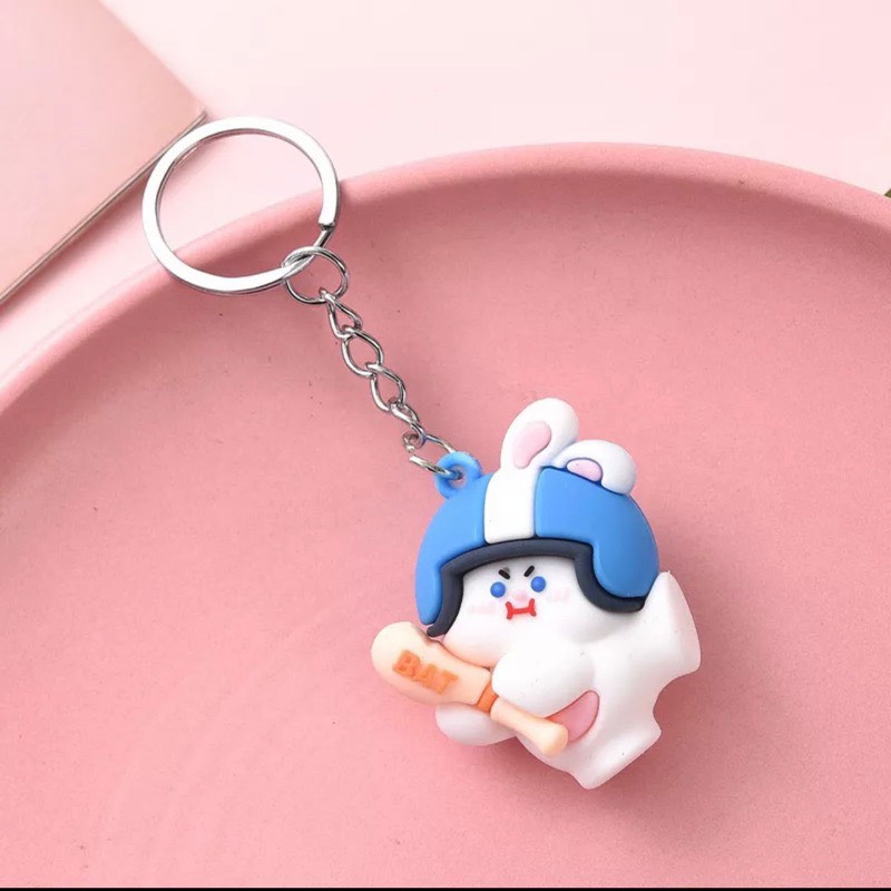 Móc khóa con vật đội mũ đáng yêu làm quà tặng