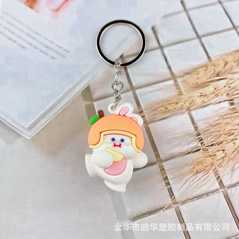 Móc khóa con vật đội mũ đáng yêu làm quà tặng