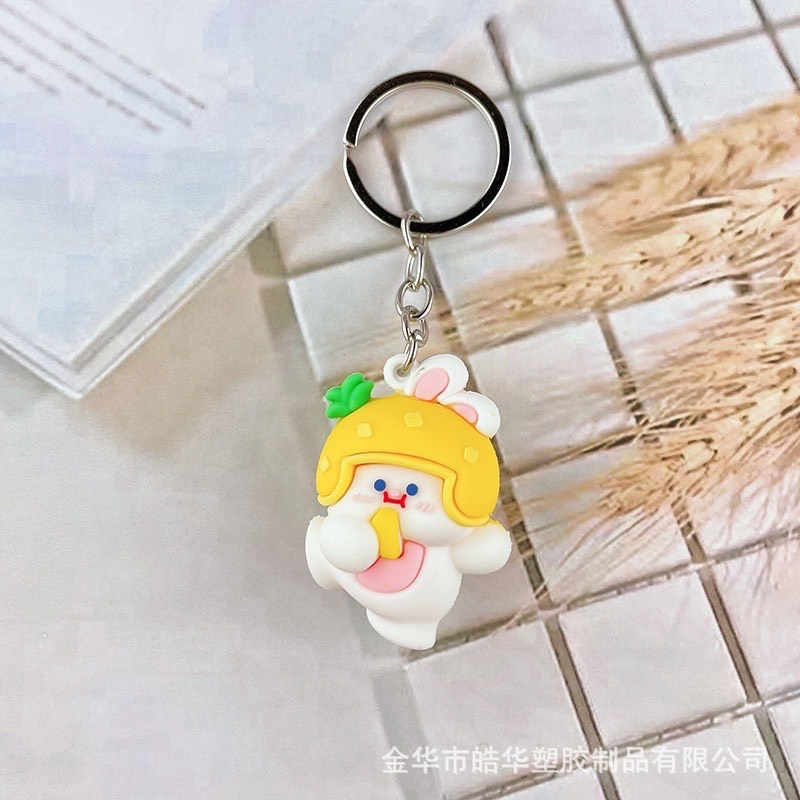 Móc khóa con vật đội mũ đáng yêu làm quà tặng