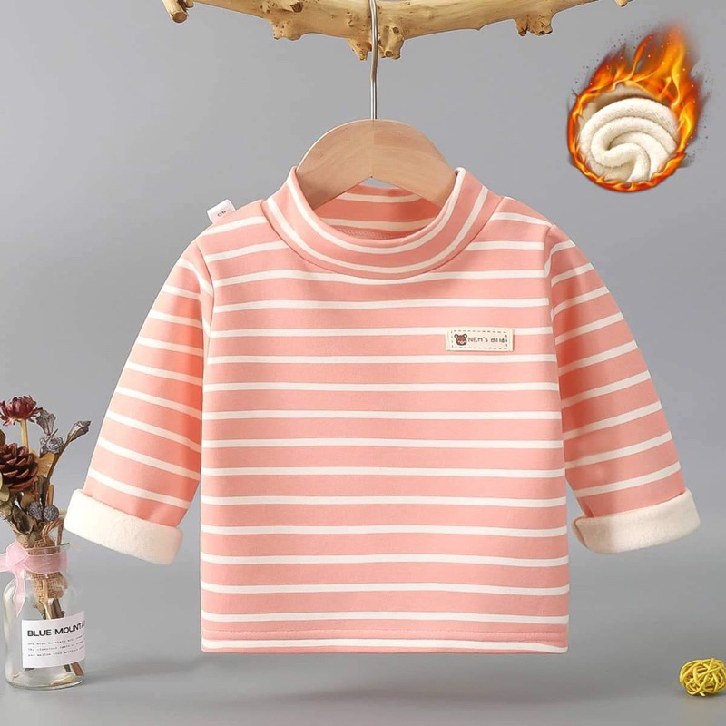 Áo giữ nhiệt lót nỉ  nhung mềm mịn, dày ấm, hàng Quảng Châu cho bé  6-42kg