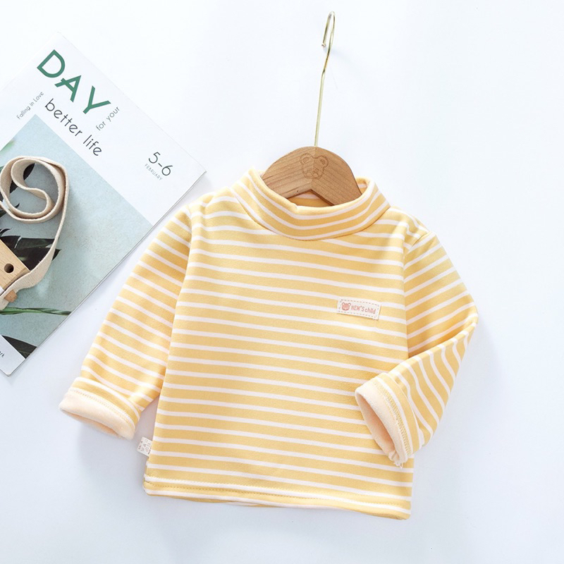 Áo giữ nhiệt lót nỉ  nhung mềm mịn, dày ấm, hàng Quảng Châu cho bé  6-42kg