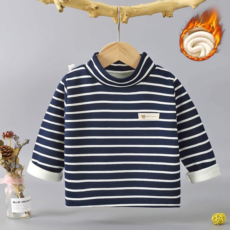 Áo giữ nhiệt lót nỉ  nhung mềm mịn, dày ấm, hàng Quảng Châu cho bé  6-42kg