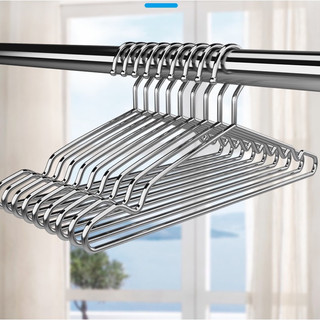 Combo 10 móc phơi quần áo inox 304 chống trượt - móc phơi quần áo nặng 600g