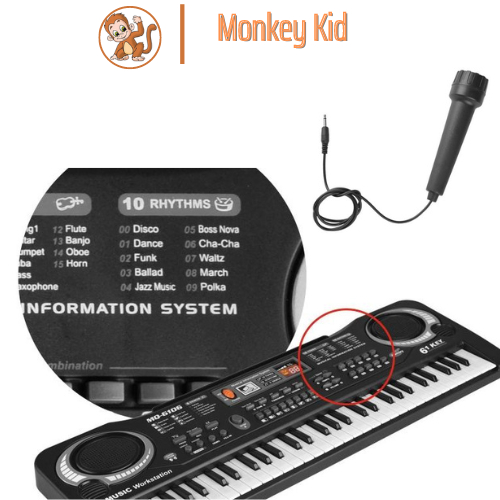 Đàn Piano 61 Phím Kèm Mic Cho Bé
