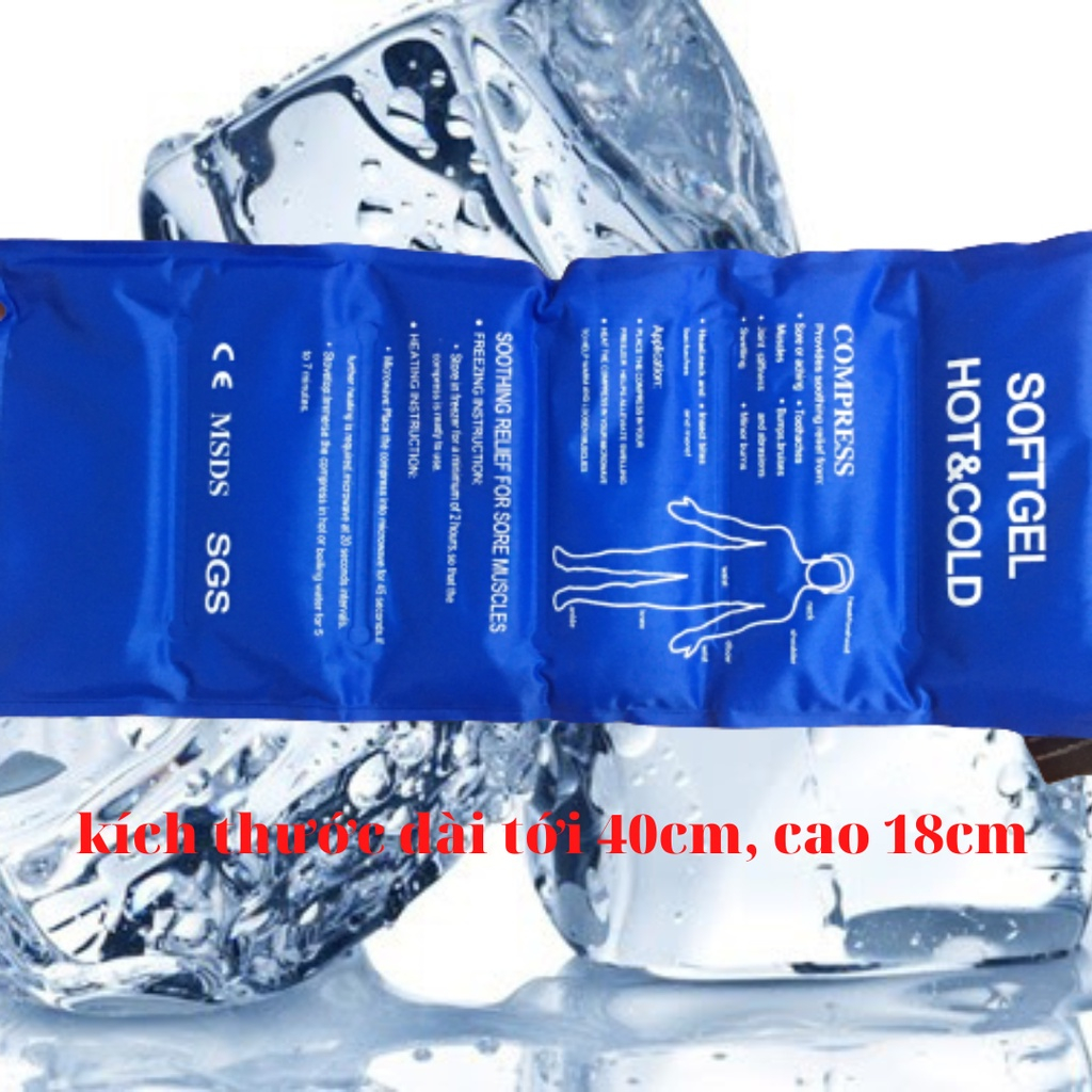 Túi Chườm Đá Dạng Gel - Dùng sau phẫu thuật chấn thương có thể tái sử dụng - kèm dây buộc