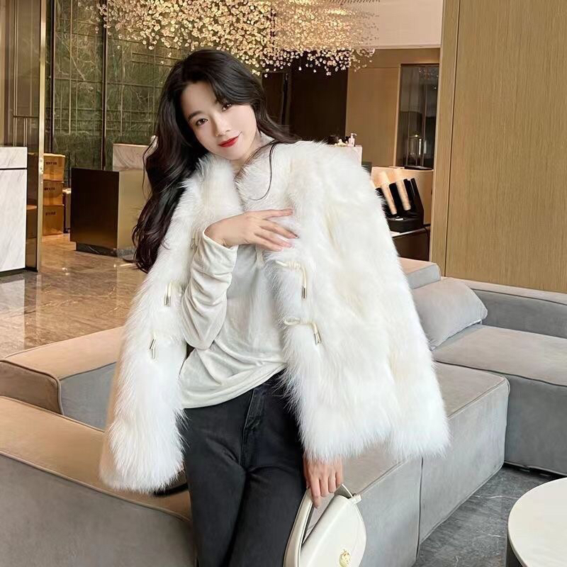 Áo khoác lông Hàng quảng châu cao cấp siêu đẹp phong cách tiểu thư
