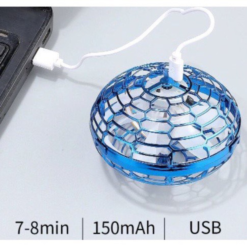 Bóng Bay UFO Quả Cầu Ma Thuật Phát Sáng Lơ Lửng Có Đèn Nhấp Nháy Nhiều Màu Sắc