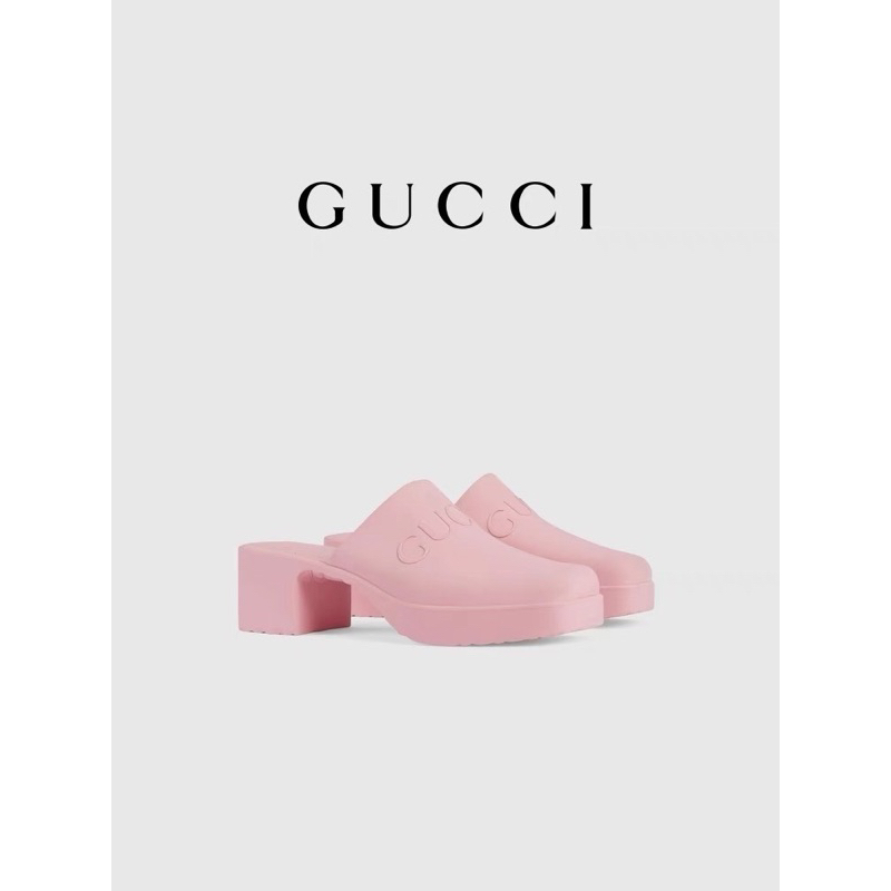 Sục guc.ci nhựa đúc mềm êm gót vuông 5p- Hàng QC fullbox