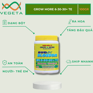 Phân Bón NPK GROW MORE 6-30-30 100gr - VEGETASHOP - KÍCH THÍCH RA HOA