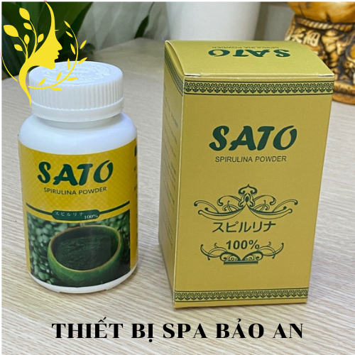 Bột Tảo Xoắn,Bột Tảo SATO Cấy Nano Trắng Da