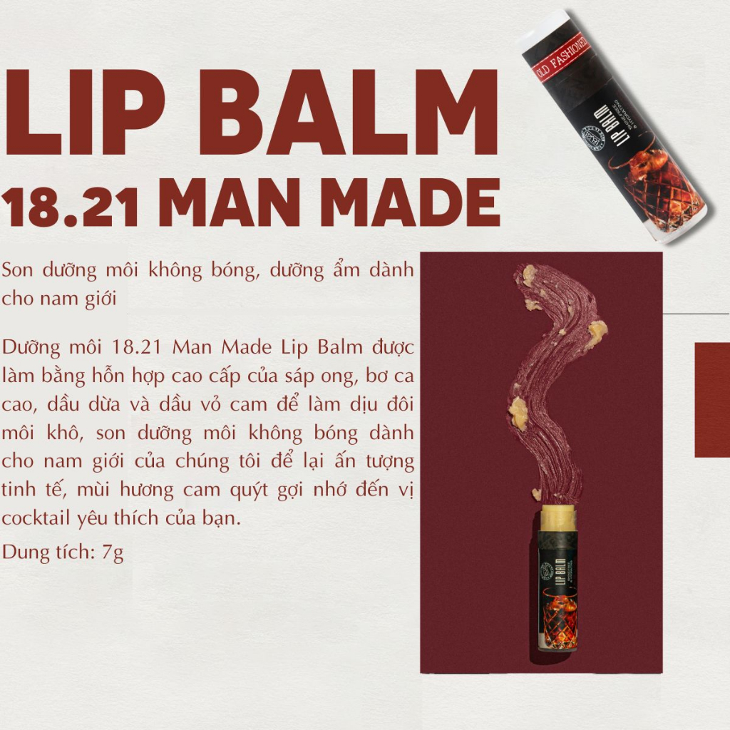 Son Dưỡng môi 18.21 Man Made Lip Balm