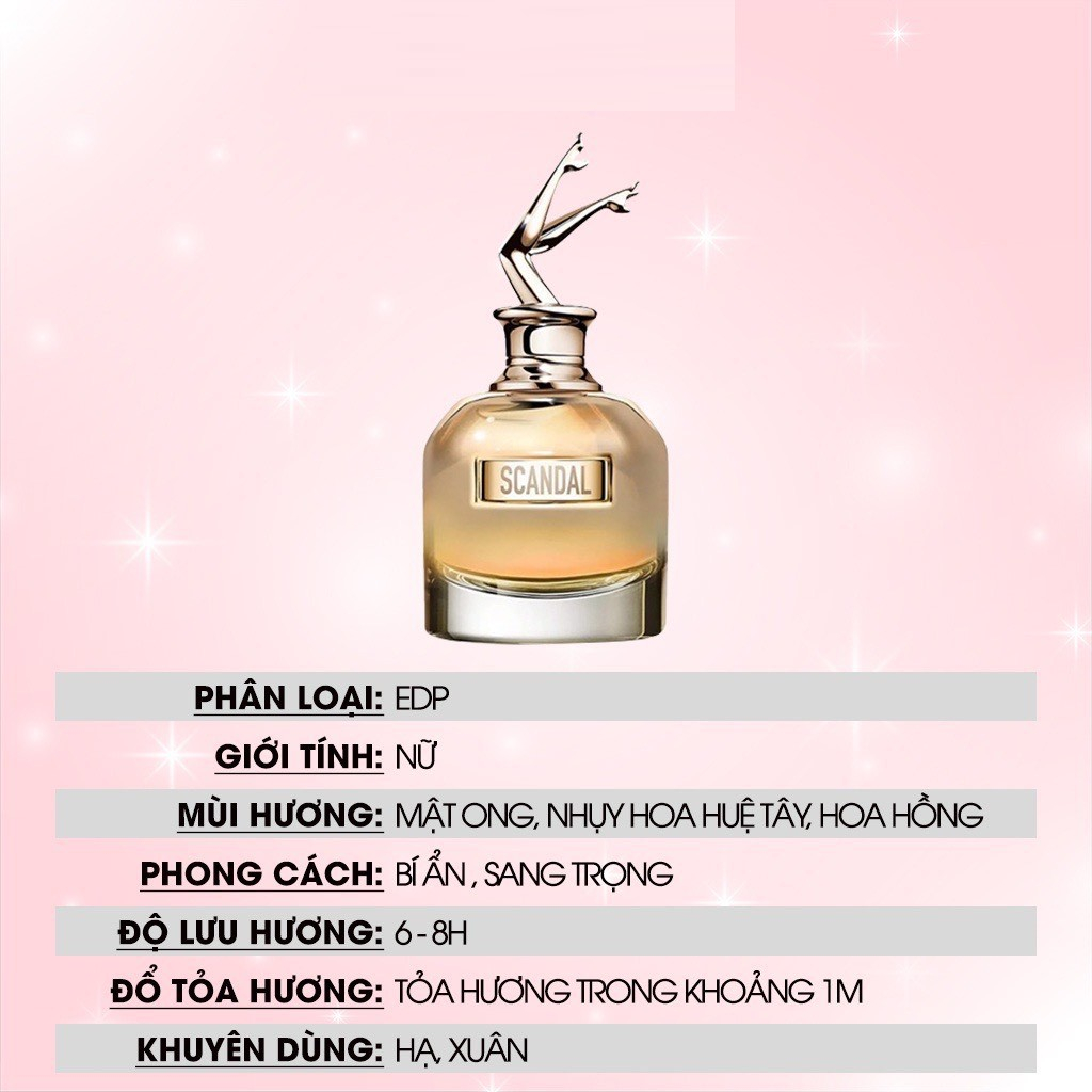 [𝐀𝐮𝐭𝐡] Nước Hoa Nữ Jean Paul Gaultier Scandal Gold Phiên Bản Mới Của Scandal Sang Trọng Quý Phái | BigBuy360 - bigbuy360.vn