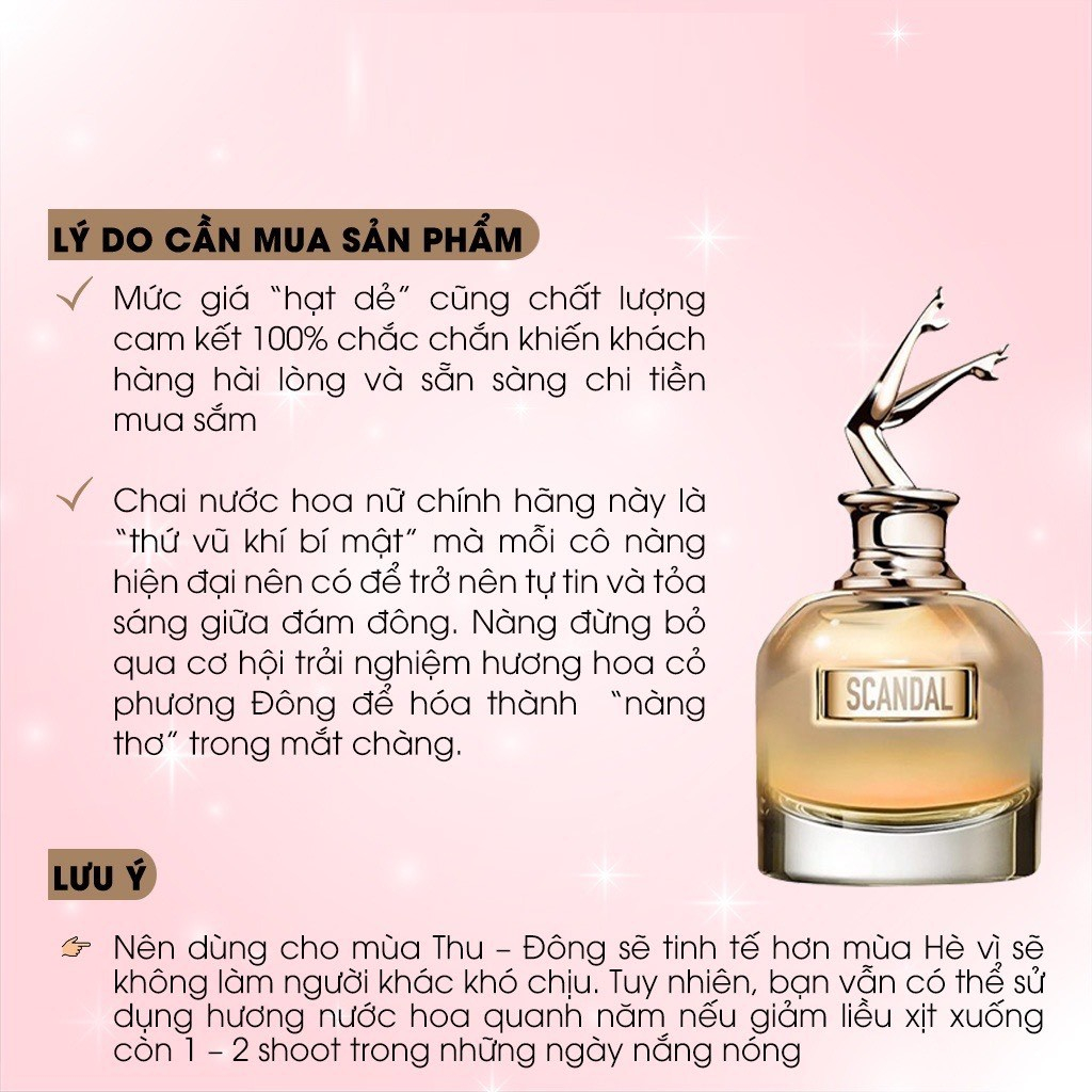 [𝐀𝐮𝐭𝐡] Nước Hoa Nữ Jean Paul Gaultier Scandal Gold Phiên Bản Mới Của Scandal Sang Trọng Quý Phái | BigBuy360 - bigbuy360.vn
