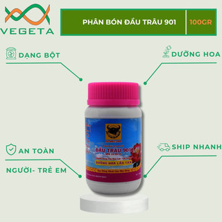 Phân Bón NPK 901 100gr -  VEGETASHOP - Phong Lan Hiệu Đầu Trâu 901 Hủ 100gr, Npk Đầu Trâu, 901, Dưỡng Hoa Đầu Trâu,