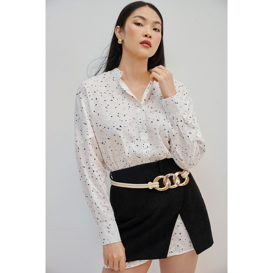 Chân váy mini Callie Skirt SAMPLE LONDON, chất nhung đắp tà, phù hợp đi tiệc, đi làm, đi chơi