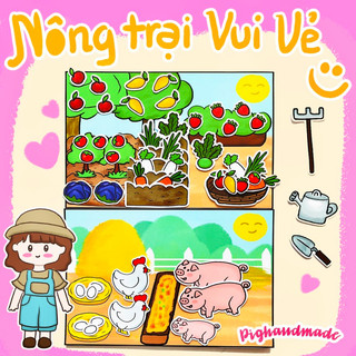 Tranh cắt dán thủ công Nông trại vui vẻ - Tranh tương tác