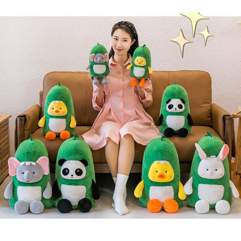 Gấu Bông Khủng Long Biến Hình Thành Vịt - Thỏ - Voi - Gấu Cosplay Siêu Đáng Yêu Size 30cm