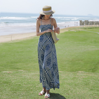 Đầm maxi nữ dáng dài thiết kế hở lưng phong cách cô nàng tiểu thư siêu xinh đi biển mùa hè