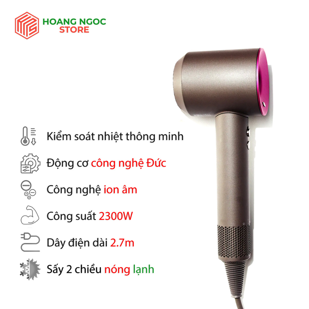 Máy sấy tóc Supersonic không kèm đầu sấy, không cánh quạt, công suất cao, sấy nóng lạnh 2 chiều. BH 1 tháng
