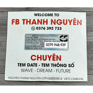 Tem thông số năm sản xuất fu 2 - 2005