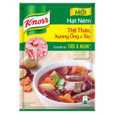 Hạt nêm knorr thịt thăn. xương ống & tủy bổ sung vitamin a 400g