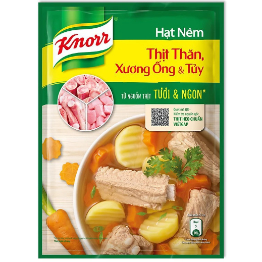 Hạt nêm knorr thịt thăn. xương ống & tủy bổ sung vitamin a 400g