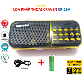  Radio Mini Nghe Đài Nghe Nhạc Thẻ Nhớ Usb Nghe Kinh Phật Craven-25A Hàng Nhập Khẩu Chính Hãng 