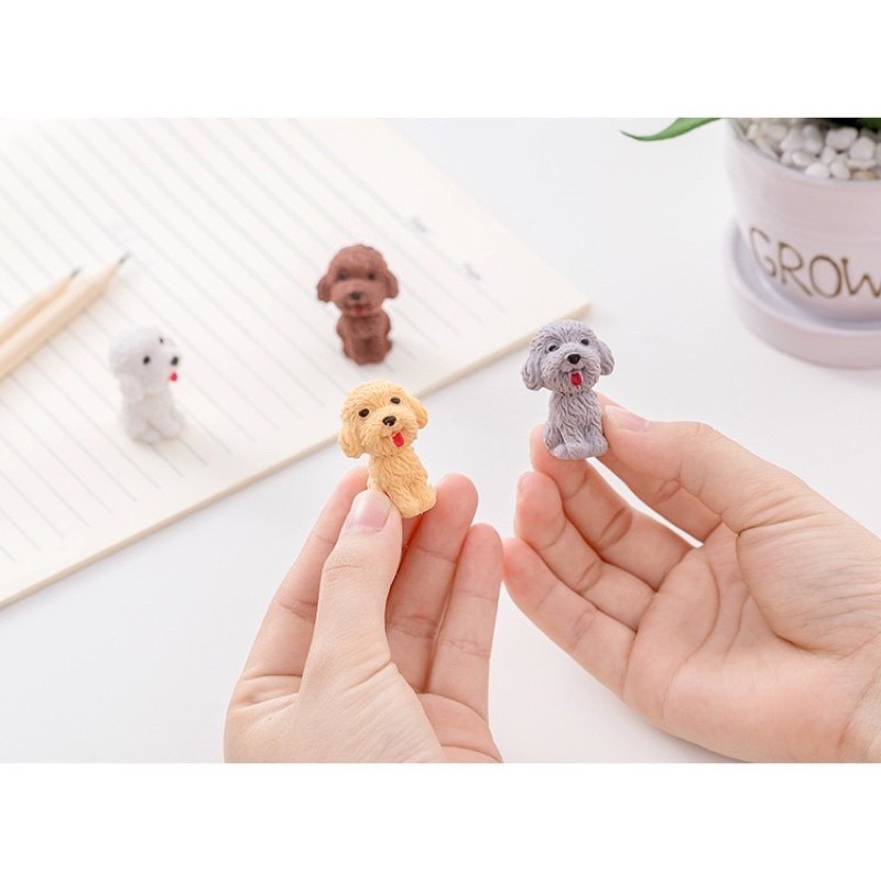 Set 2 Gôm Tẩy Gấu Teddy Pony Cún Tiên Cá Voi Kem Cà Rốt Dụng Cụ Học Tập Sinh Viên Văn Phòng