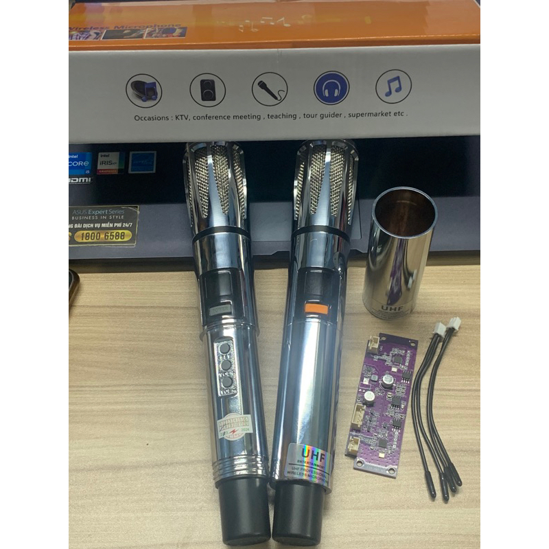 Micro loa kéo kèm bo, ADX-DT02UHF, loại chất lượng, thân nhôm cao cấp, sóng tốt tiếng sáng