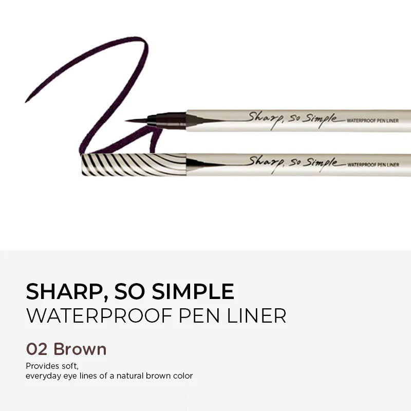 Kẻ Mắt Nước Clio Sharp, So Simple Waterproof Pen Liner Siêu Mảnh Lâu Trôi