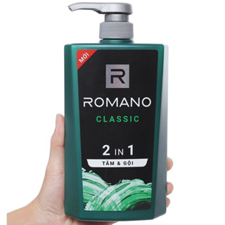 Tắm gội 2 in 1 Romano Classic tóc chắc khoẻ sạch sảng khoái 650g