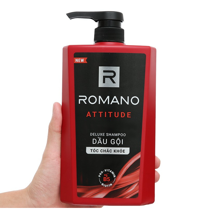 Dầu gội hương nước hoa Romano Attitude tóc chắc khoẻ 650gDầu gội hương nước hoa Romano ĐỎ