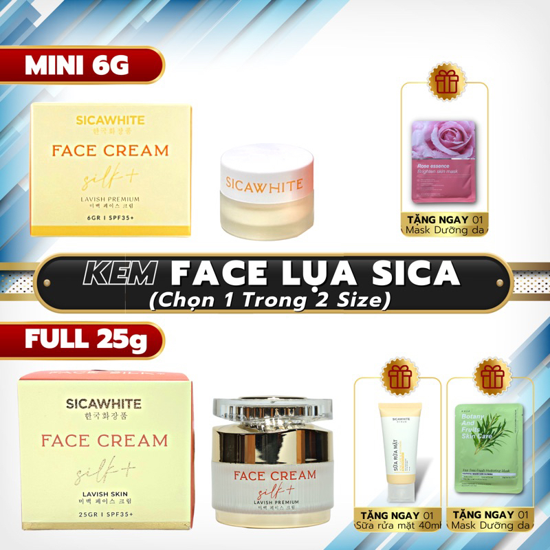 [Freeship] Kem Dưỡng Trắng - Mờ Thâm Nám - Phục Hồi Da - Mini 6G Và Full 25G - Chính Hãng Sica White