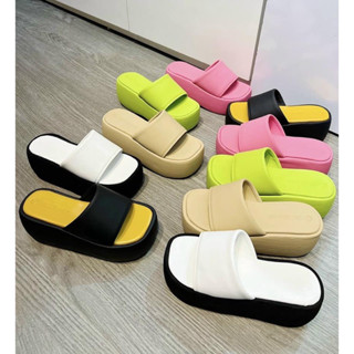 (CHâN Dày TĂNG SIZE) S023 Dép nữ dép xuồng 7p quai ngang bản mềm êm