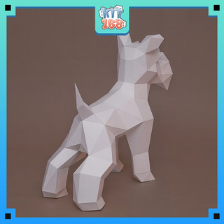 Mô hình giấy động vật Chó Schnauzer