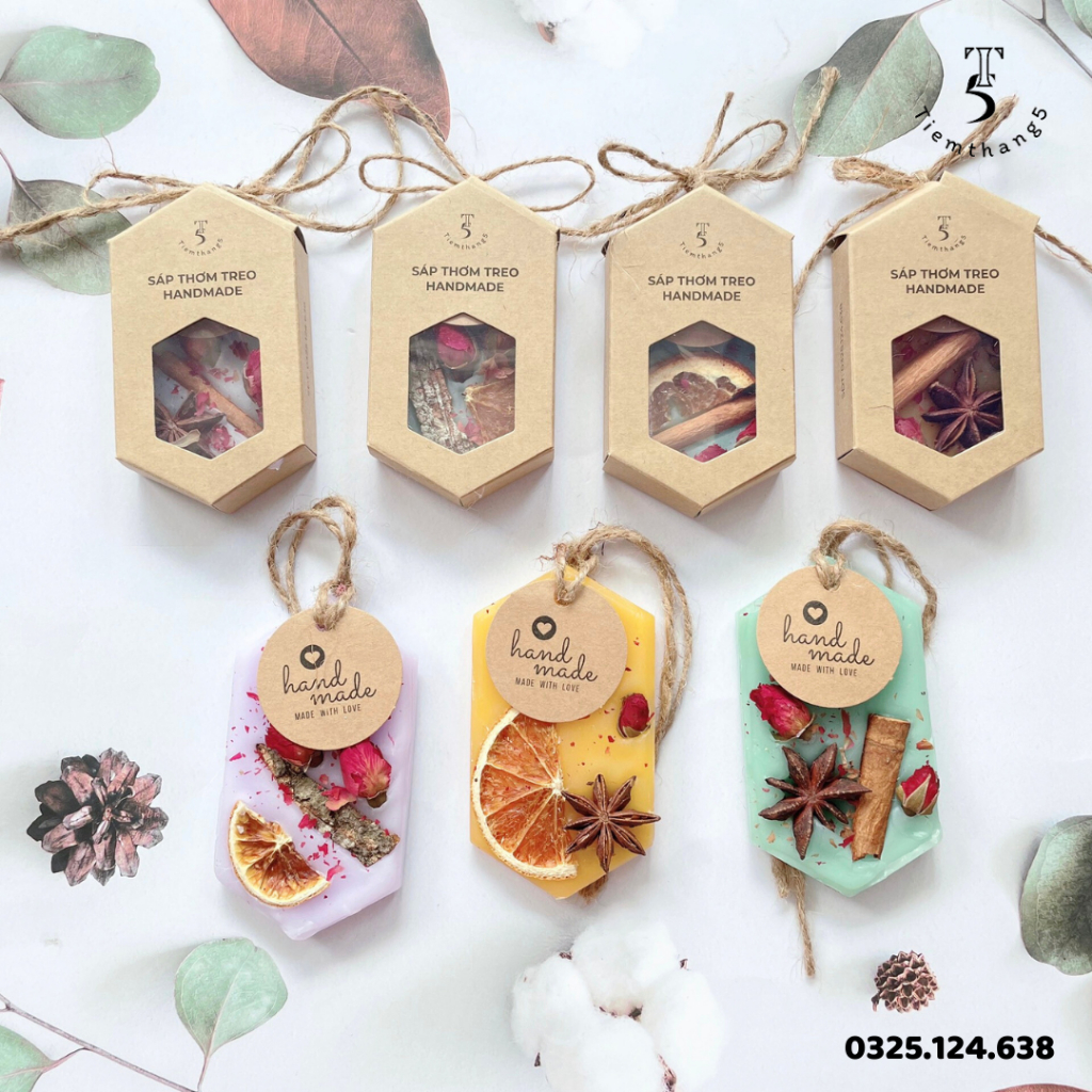 Sáp thơm tinh dầu Tiệm Tháng 5 dùng để treo tủ quần áo, khử mùi, thơm phòng