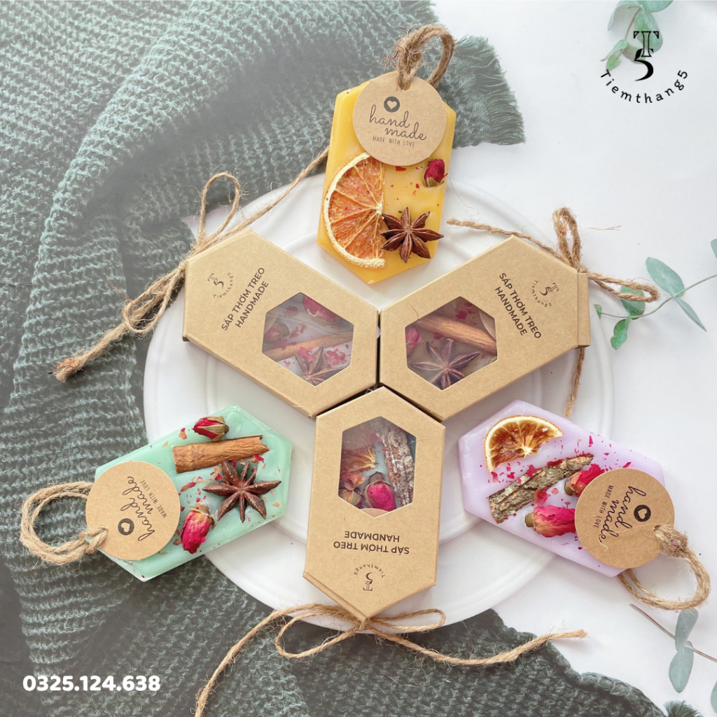 Sáp thơm tinh dầu Tiệm Tháng 5 dùng để treo tủ quần áo, khử mùi, thơm phòng