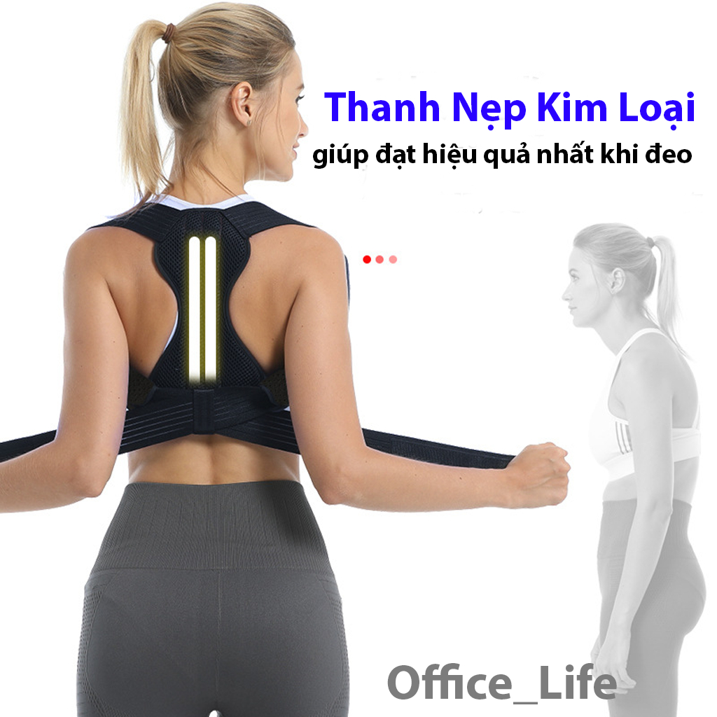 Đai Chống Gù lưng cao cấp Nẹp Sắt Có đêm Nách Giảm Đau - Đai Nẹp Sắt