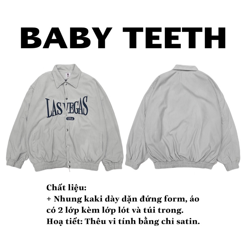 Áo khoác bomber cổ bẻ Lasvegas