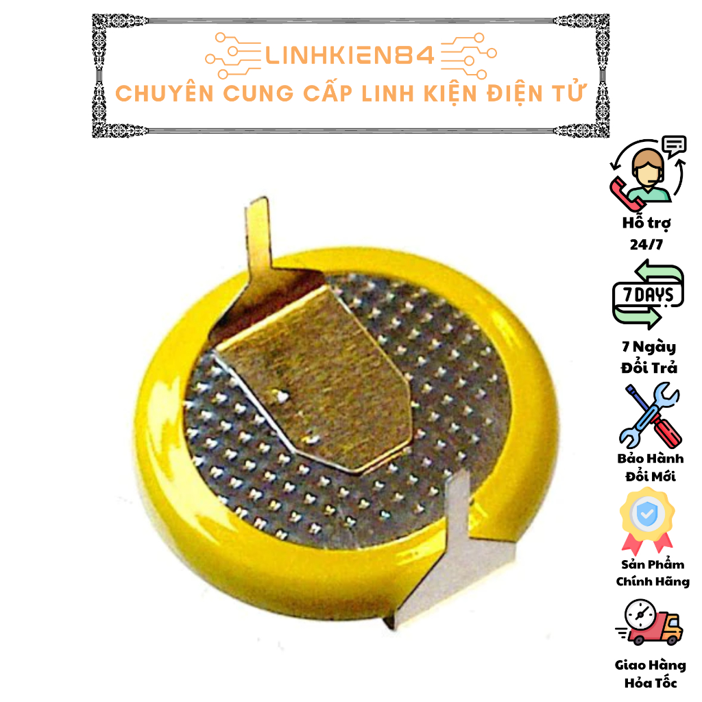 Pin Cúc Áo CR1220 Liền Đế