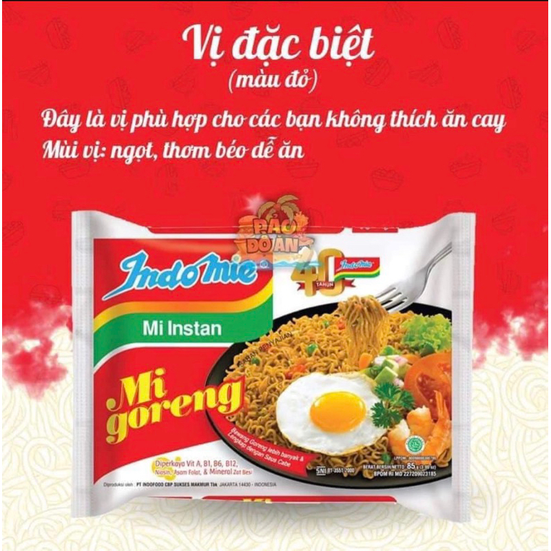 Thùng 40 Gói Mì Xào Khô  Indomie Siêu Ngon