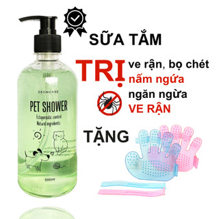 [TẶNG GĂNG TẮM]Sữa tắm diệt ve rận nấm ngứa bọ chét cho chó mèo, hiệu quả ngay lần đầu sử dụng. An toàn cho da