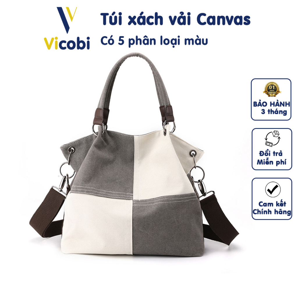 Túi xách vải Canvas dày dặn Vicobi CV2 Ronan, đeo chéo hoặc vai và rất tịện cho đi tiệc, làm, du lịch, cafe hay đi học