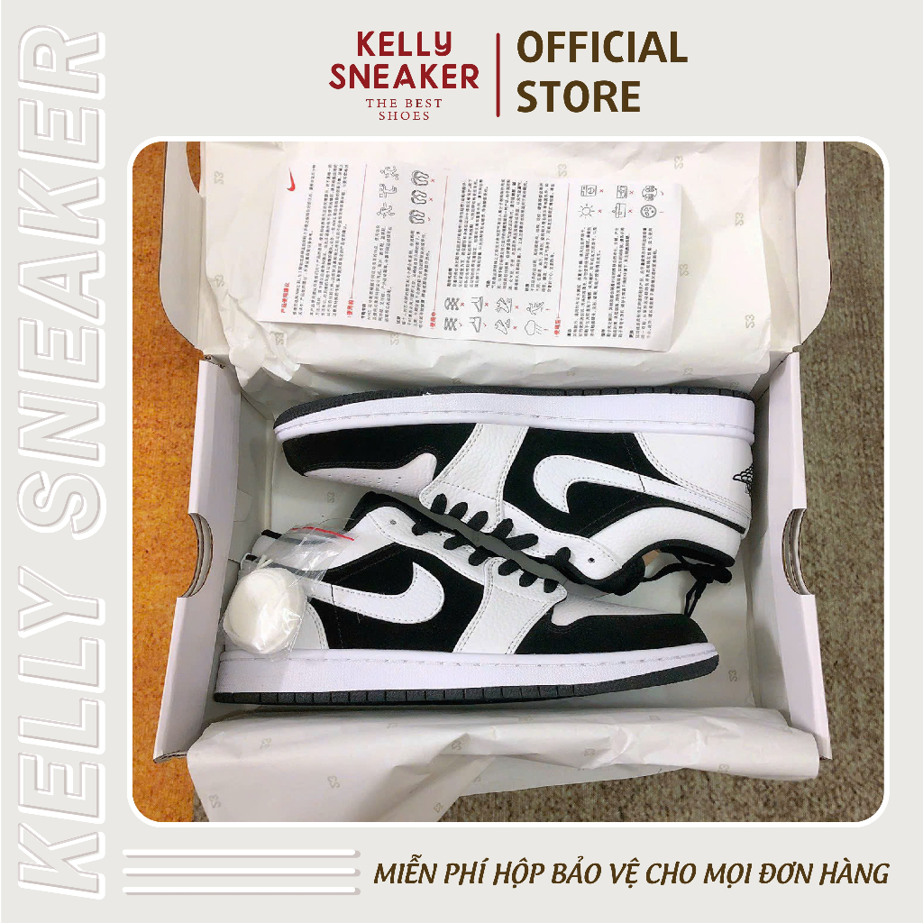 Giày Thể Thao Sneaker Jordan 1 Low “Black&White” - Bản Cao Cấp