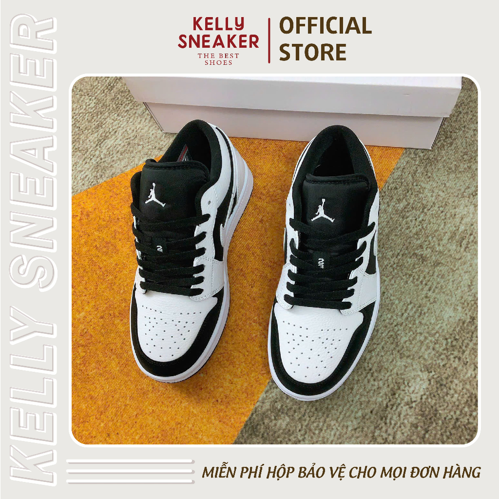 Giày Thể Thao Sneaker Jordan 1 Low “Black&White” - Bản Cao Cấp