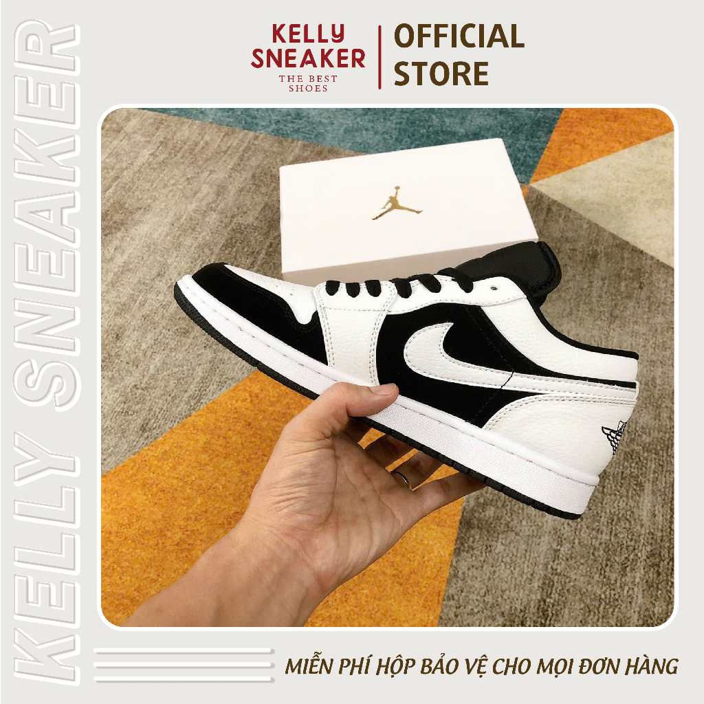 Giày Thể Thao Sneaker Jordan 1 Low “Black&White” - Bản Cao Cấp