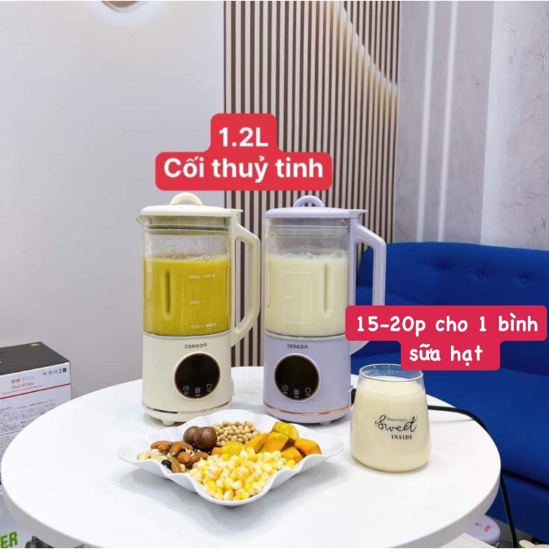 Máy làm sữa hạt Zengon dung tích 1,2L chính hãng bảo hành 12 tháng