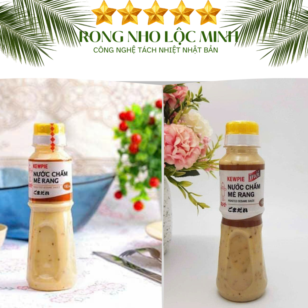 Sốt mè rang Kewpie 180ml, mua 20 chai tặng 1 gói rong 10gr, mua 40 tặng 2 gói 10gr, mua 80 tặng 5 gói 10gr.
