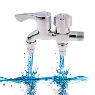 Vòi nước 2 đầu ra vòi nước đôi chia 2 đầu van cổng xả độc lập thông minh
